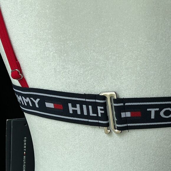 Tommy Hilfiger Swim sz S SMALL Logo Double Strap Adjustable Triangle Sport - Picture 9 of 9